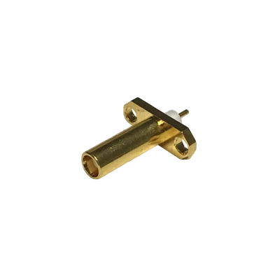2 Holes Flange Mount Connector MCX Female Straight Outdoor Coaxial Cable Connectors